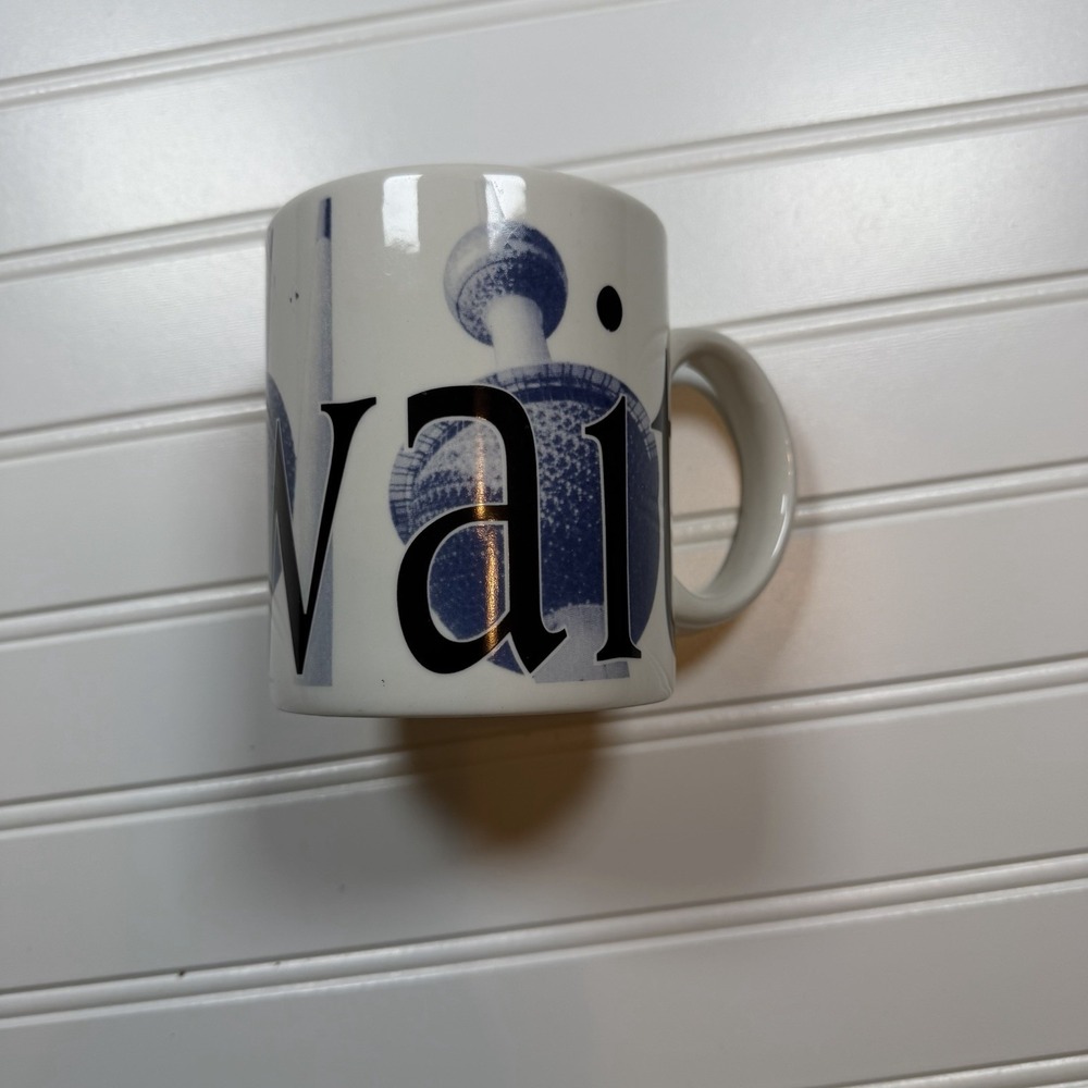 Starbucks City Mug Collector Series 2002 Kuwait Mug White Used No‎ Box - Picture 3 of 6